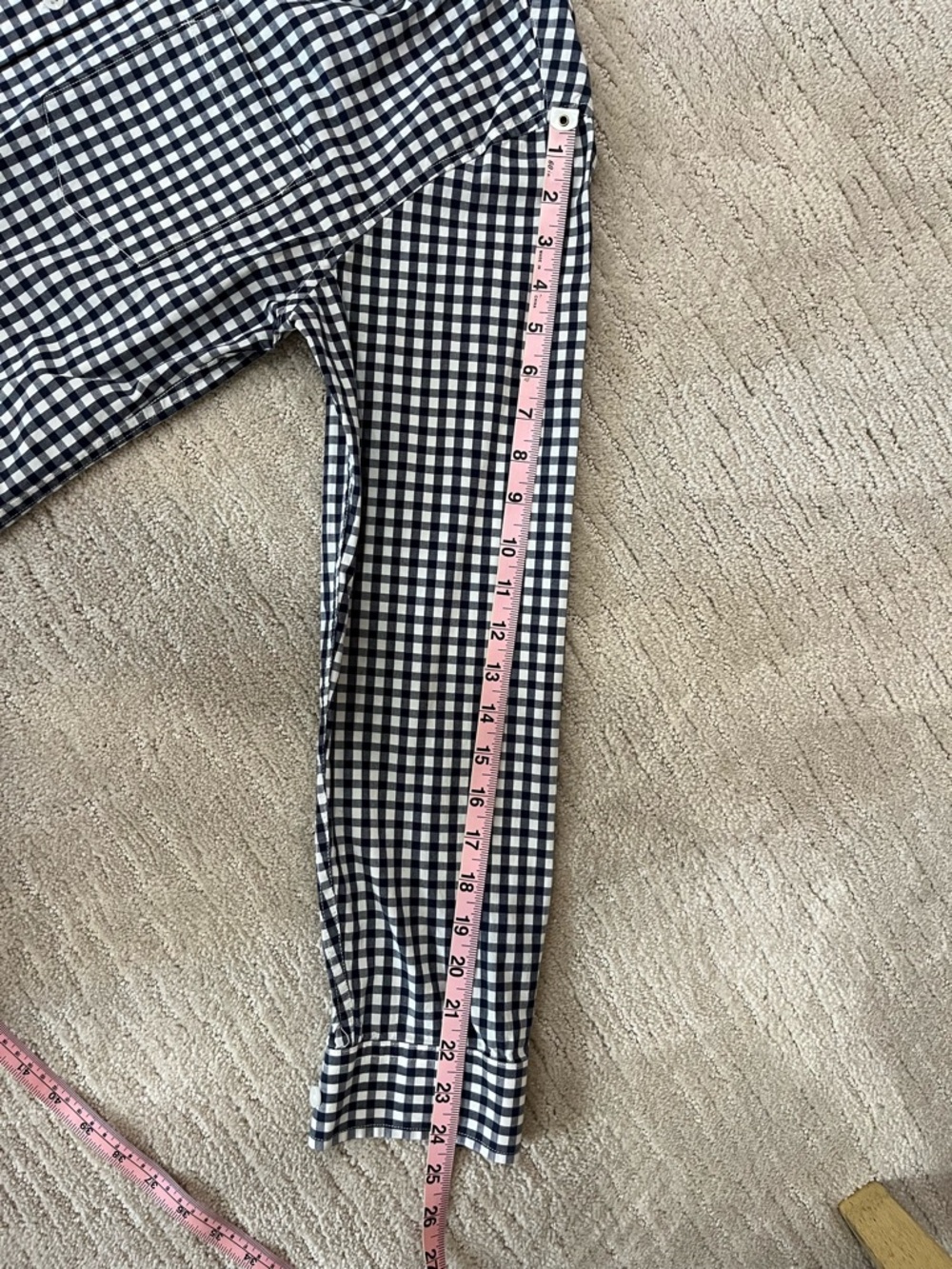 KMJ Quarantina Shirt navy and white gingham - Picture 7 of 9